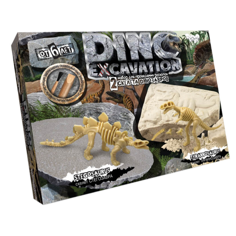 Дитячий набір для проведення розкопок динозаврів DINO EXCAVATION DEX-01 Стегозавр