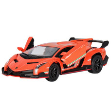 Детская коллекционная машинка Lamborghini Veneno KT5367W инерционная Оранжевый