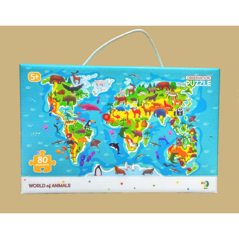 Дитячий пазл Світ тварин DoDo 300133, 80 елементів