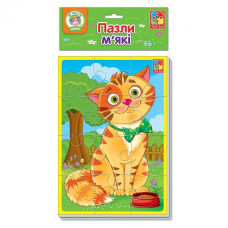 Детские мягкие пазлы "Котик и собачка" VT1103-43 формата А5