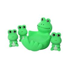 Игрушка для купания пищалка 522-3-4 в сетке Лягушка