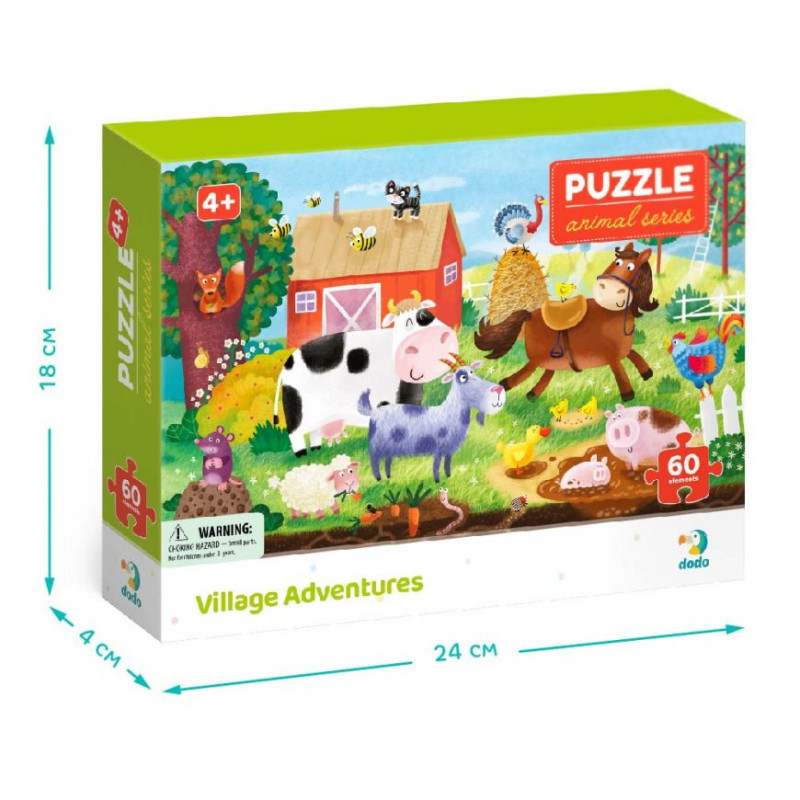 Дитячий пазл "Сільські пригоди" 300377, 60 деталей