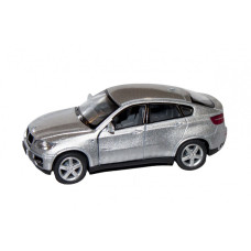 Коллекционная игрушечная машинка BMW X6 KT5336W инерционная Серебристый
