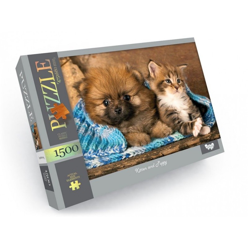 Пазли C1500-04-01-10, 1500 елементів Пухнастики
