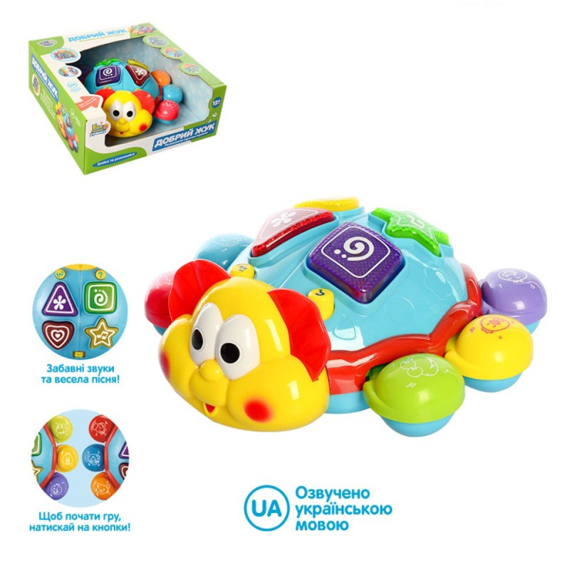 Музична гра Жук 7013 UA жук,19см, навчання (кольори,тварини),танцює