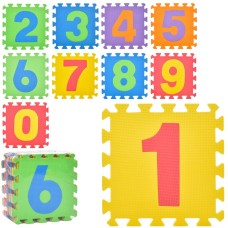 Дитячий килимок мозаїка "Весела Головоломка" M 0375-2 EVA 10 деталей 30х30 см, цифри