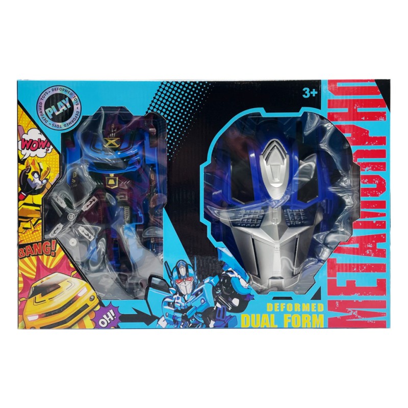Дитячий ігровий набір "Трансформер Оптімус-Прайм" A688-3(Blue) робот-машина, маска 20 см
