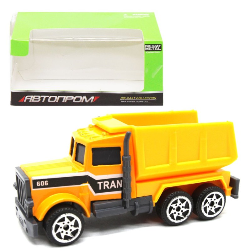 Машинка іграшкова Спецтехніка АвтоПром 7628 масштаб 1:64, металева Самоскид