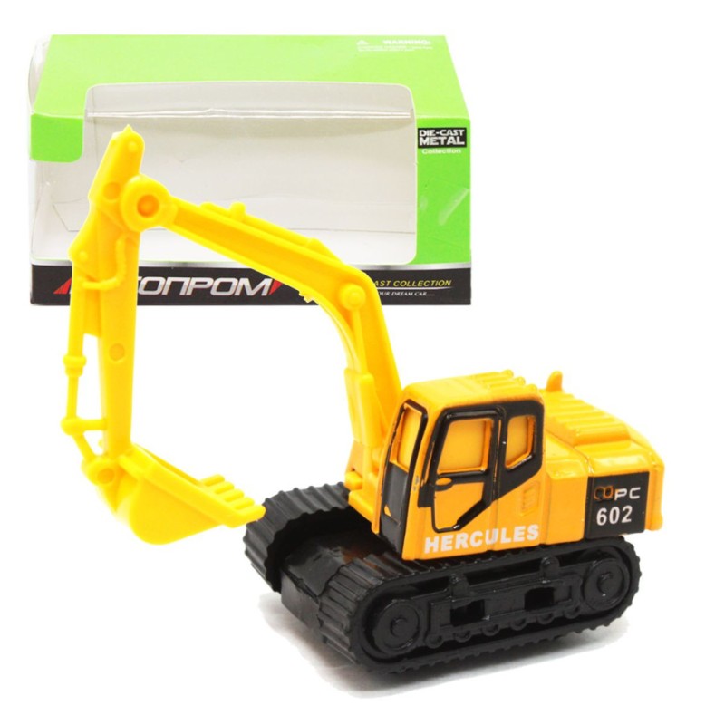 Машинка іграшкова Спецтехніка АвтоПром 7628 масштаб 1:64, металева Екскаватор