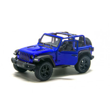 Коллекционная игрушечная модель внедорожника JEEP WRANGLER 5" KT5412WA металлический Синий