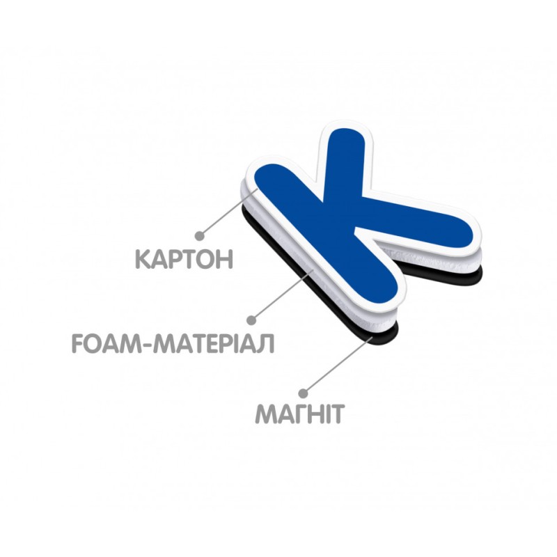 Абетка на магнітах VT5411-03 укр. мовою
