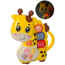 Детское пианино Жираф FT 0009 на батарейках Желтый