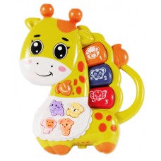 Детское пианино Жираф FT 0009 на батарейках Зеленый