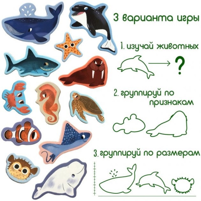 Набір магнітів Magdum "Морські тварини" ML4031-07 EN