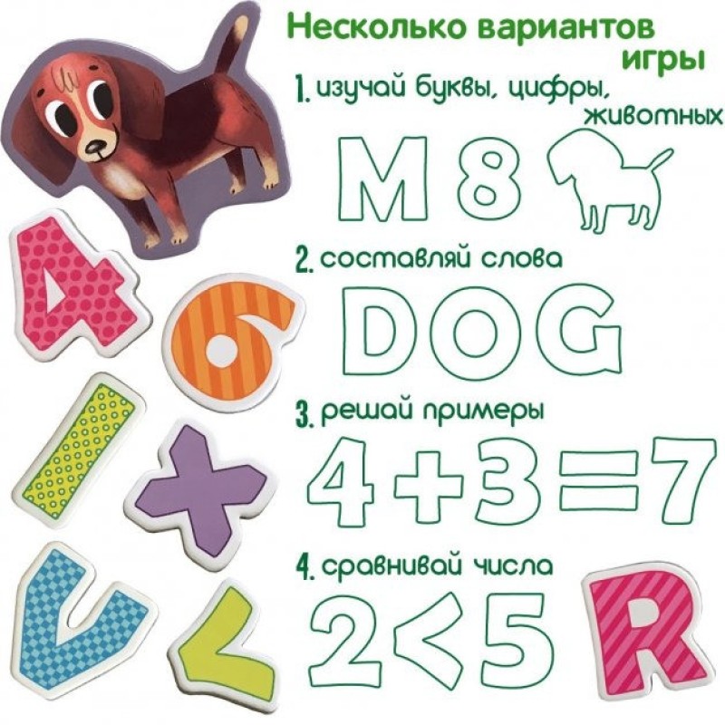 Набір магнітів Magdum "Літери і цифри" ML4031-09 EN