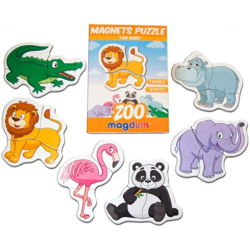Магнітні пазли Magdum Зоо ML4031-18 EN