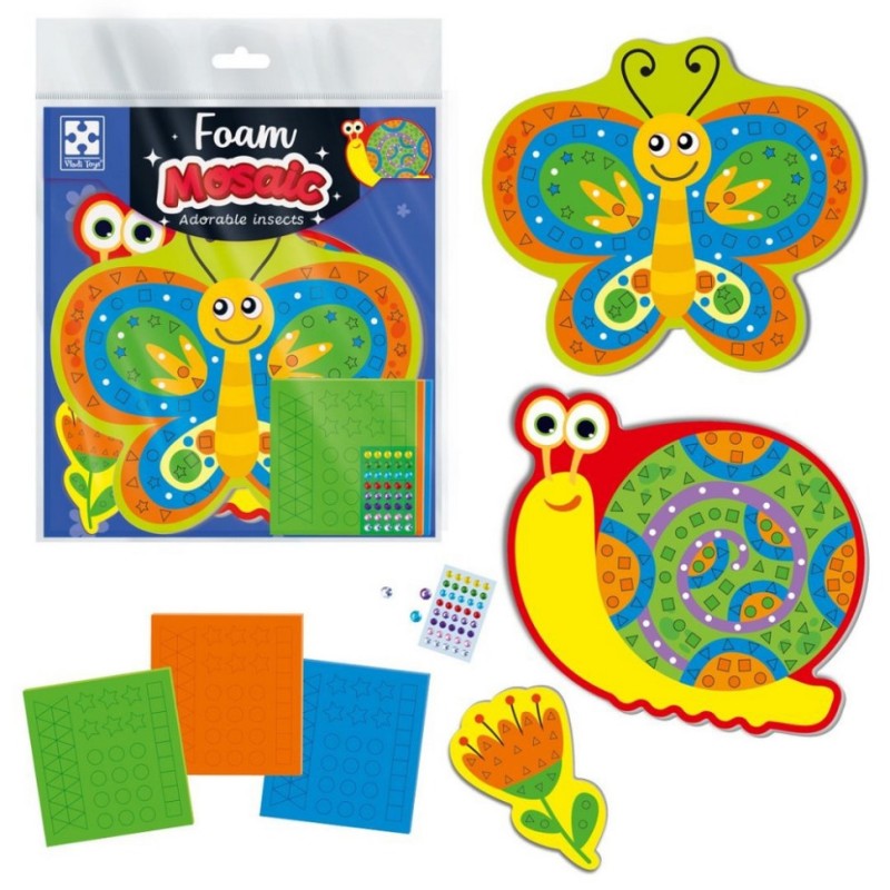 Набір для творчості "Чарівні комашки" VT4511-23 з м'якою мозаїкою та стразами