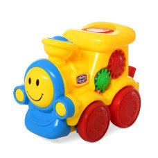 Каталка детская Паровозик 0373MR с трещоткой Желтый