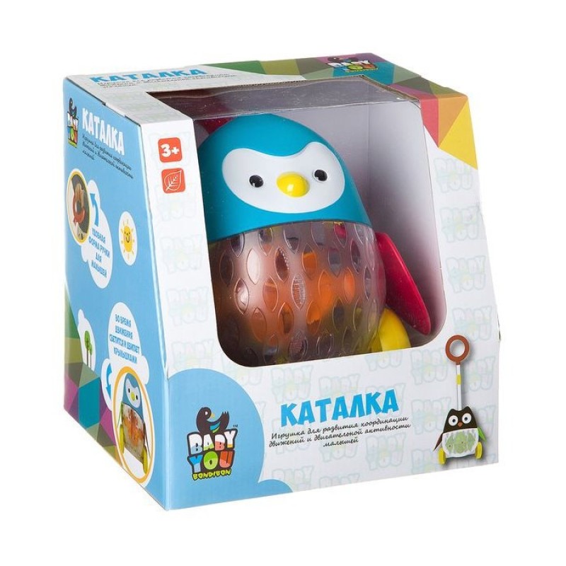 Дитяча іграшкова каталка 1601ABC з підсвічуванням Пінгвін