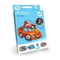 Дитячі розвиваючі пазли "Puzzle For Kids" PFK-05-12, 2 картинки  Машинка