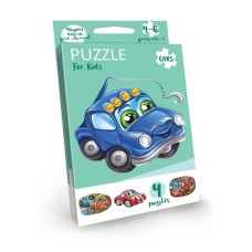 Дитячі розвиваючі пазли "Puzzle For Kids" PFK-05-12, 2 картинки  Машинка синя