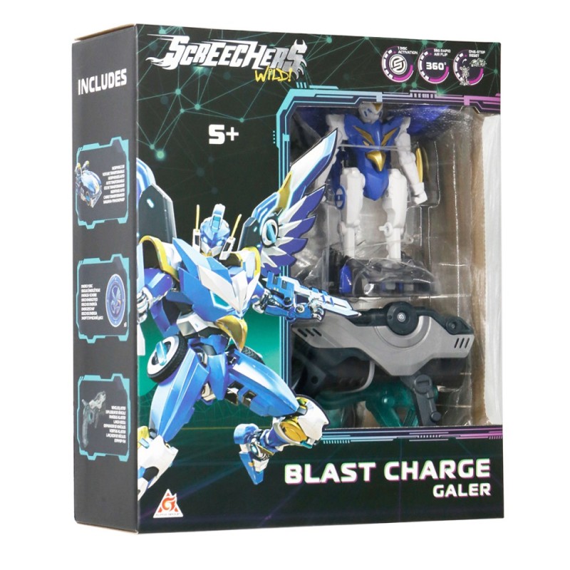 Дитячий ігровий набір S5 L1 ГАЛЕР Screechers Wild! EU686111 запускач-бластер, машинка-трансформер