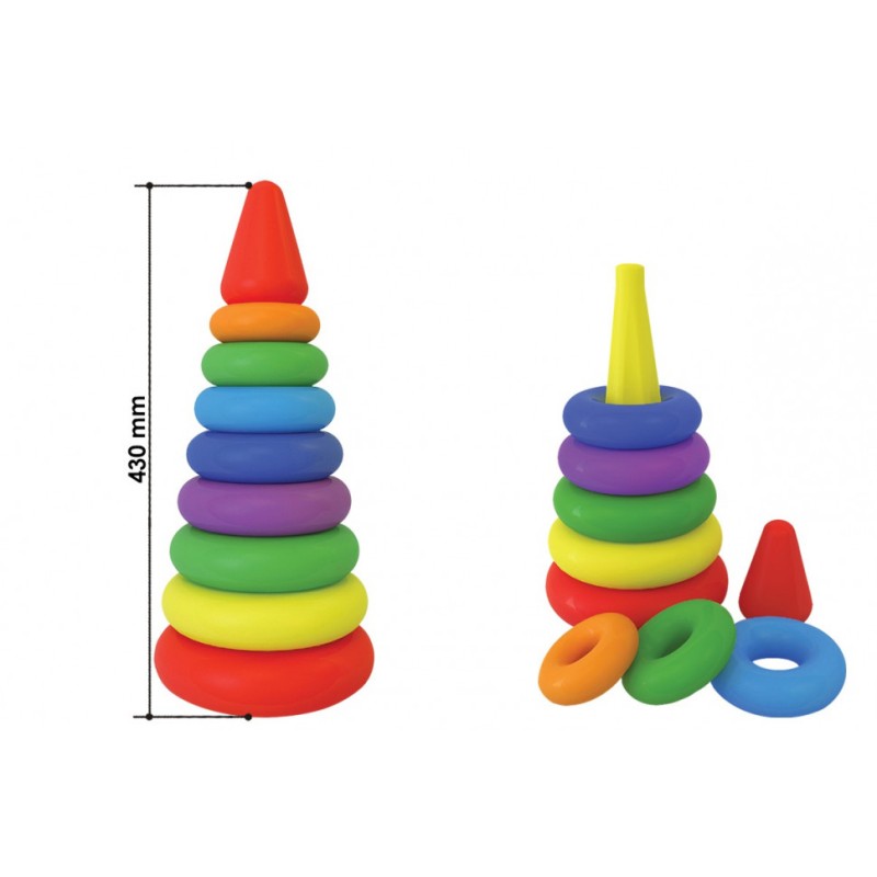 Дитяча розвиваюча Пірамідка 0984TXK, 9 секцій