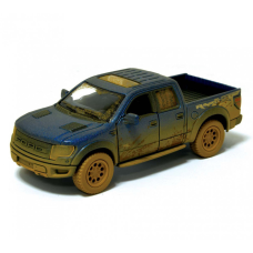 Дитяча модель машинки пікап Ford F-150 SVT Raptor-Supercrew Muddy Kinsmart KT5365WY інерційна, 1:46  Blue