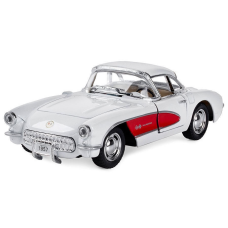 Детская коллекционная машинка Chevrolet Corvette 1957 KT5316W инерционная Белый