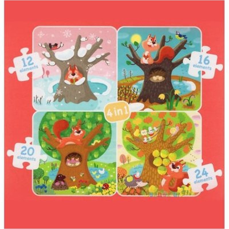 Дитячий набір пазлів "Пори року" DoDo 300125, 4 в 1