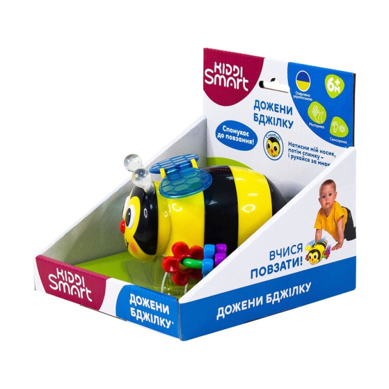 Дитяча розвивальна іграшка "Наздожени Бджілку" Kiddi Smart 557822-43 зі світлом і звуком