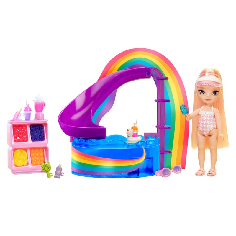 Дитячий ігровий набір із лялькою серії "Littles" - Щасливе свято в басейні Rainbow High 522249