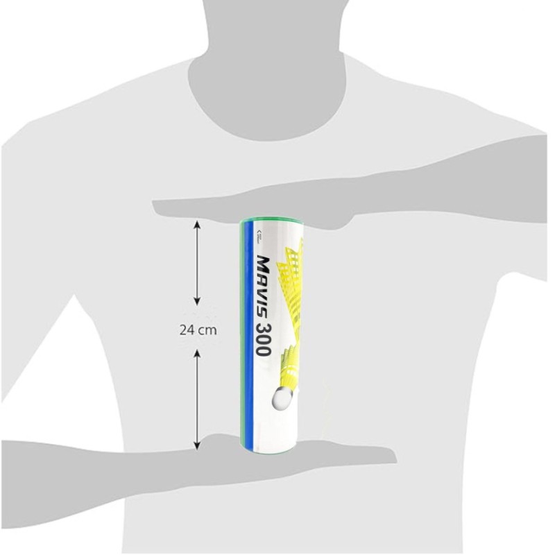 Набір нейлонових воланів для бадмінтону "Mavis 350" NE-MAV-350 жовтий 6 шт