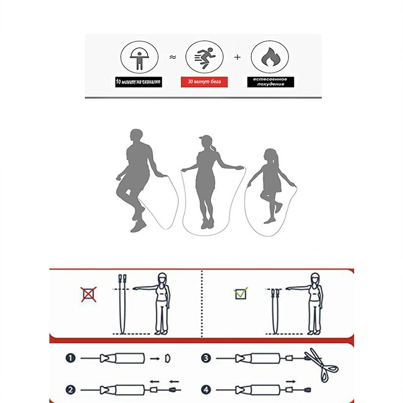 Скакалка з підшипником "Basic" TI-R-5102G зелений 3 м
