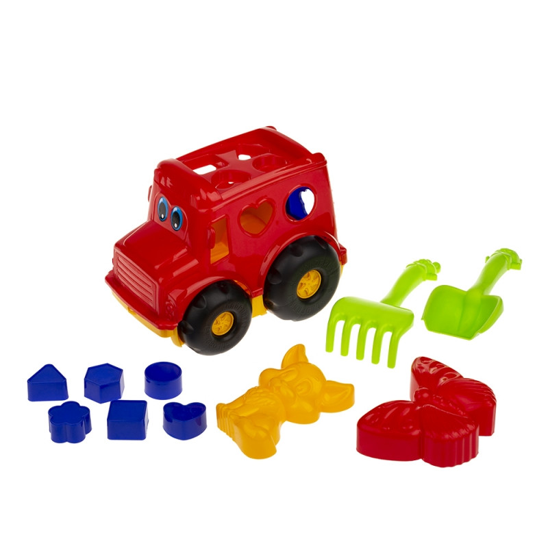 Сортер-автобус "Бусик" №2 Colorplast 0251 Червоний