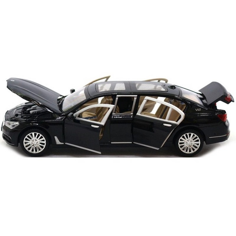 Автомодель автомобіля BMW 760 7695(Black) світло, звук, відкриваються двері