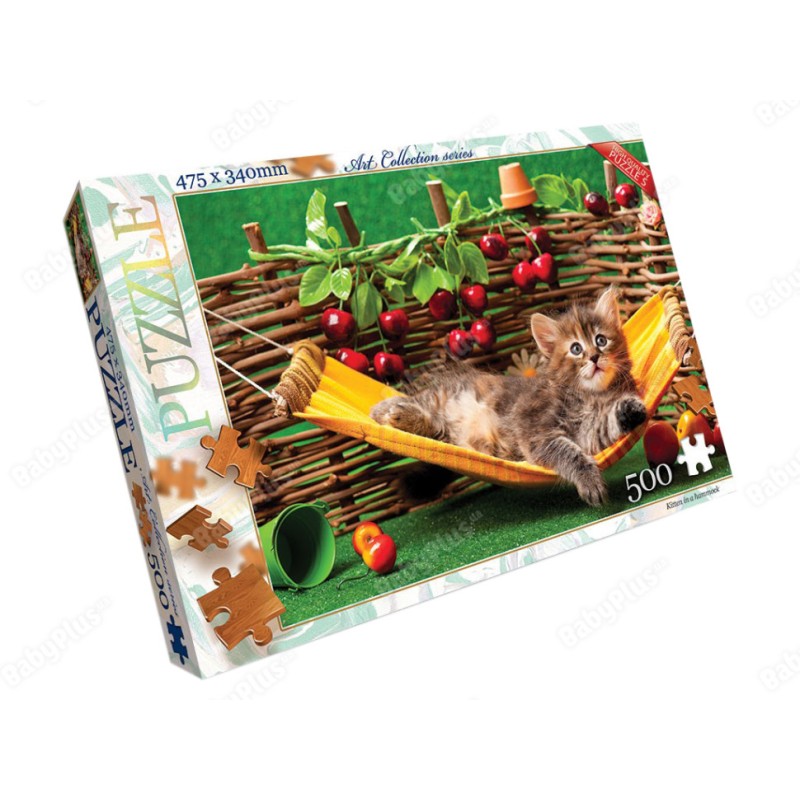 Пазл "Кошеня в гамаку" Danko Toys C500-11-06, 500 ел.