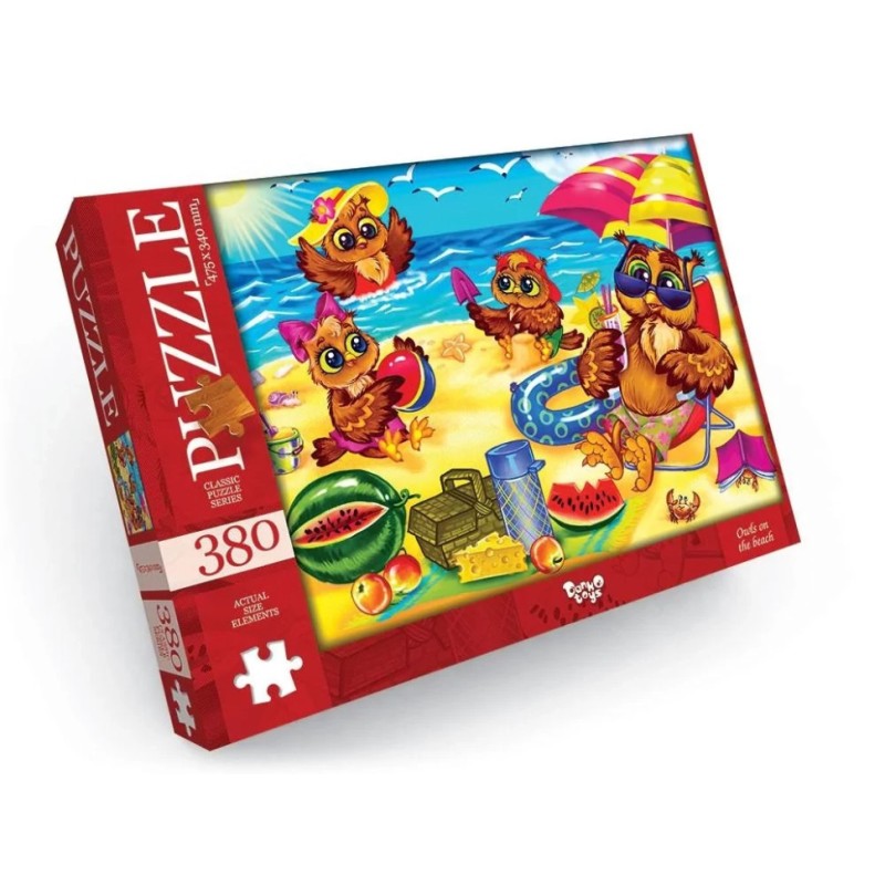 Пазл "Owls on the beach" Danko Toys C380-05-04, 380 ел.