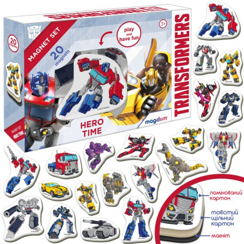 Набір магнітів "Трансформери. Час героїв" Magdum МЕ 5031-41