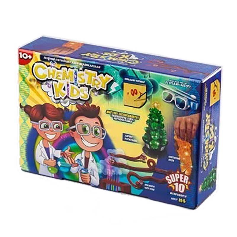 Безпечний навчальний набір для проведення дослідів "CHEMISTRY KIDS" CHK-01-01-04U УКР CHK-01-04U