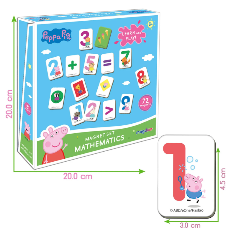 Набір магнітів Magdum ME 5031-11 "Свинка Пеппа. Математика"