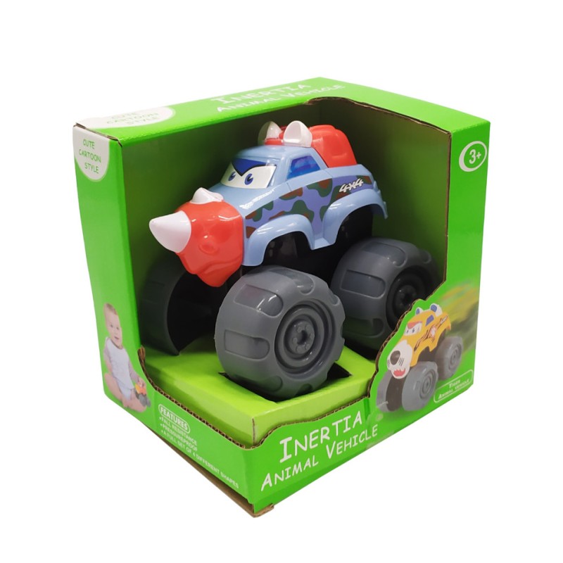 Дитяча машинка Звірятко Bambi DY-501 інерційна Носоріг