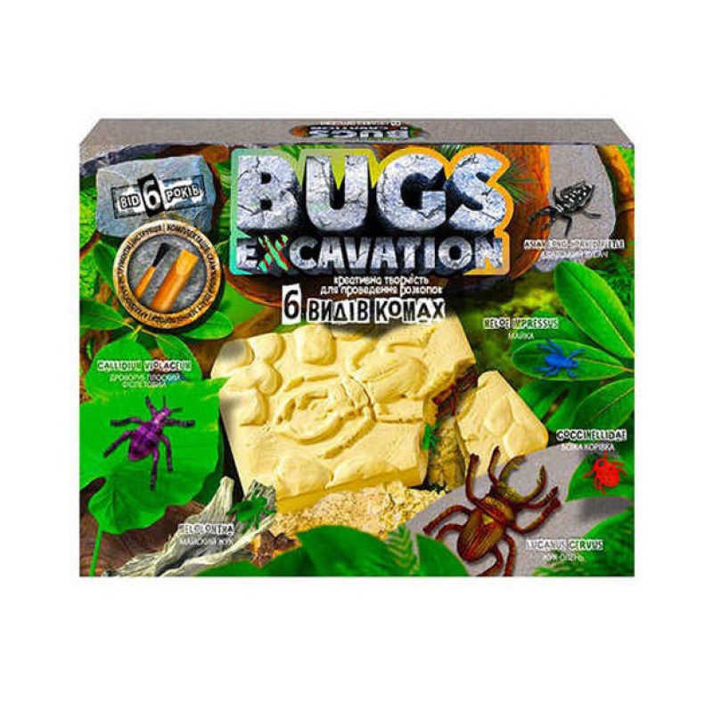 Дитячий набір для проведення розкопок "Bugs Excavation" Жуки Danko Toys BEX-01U Укр BEX-01-06U