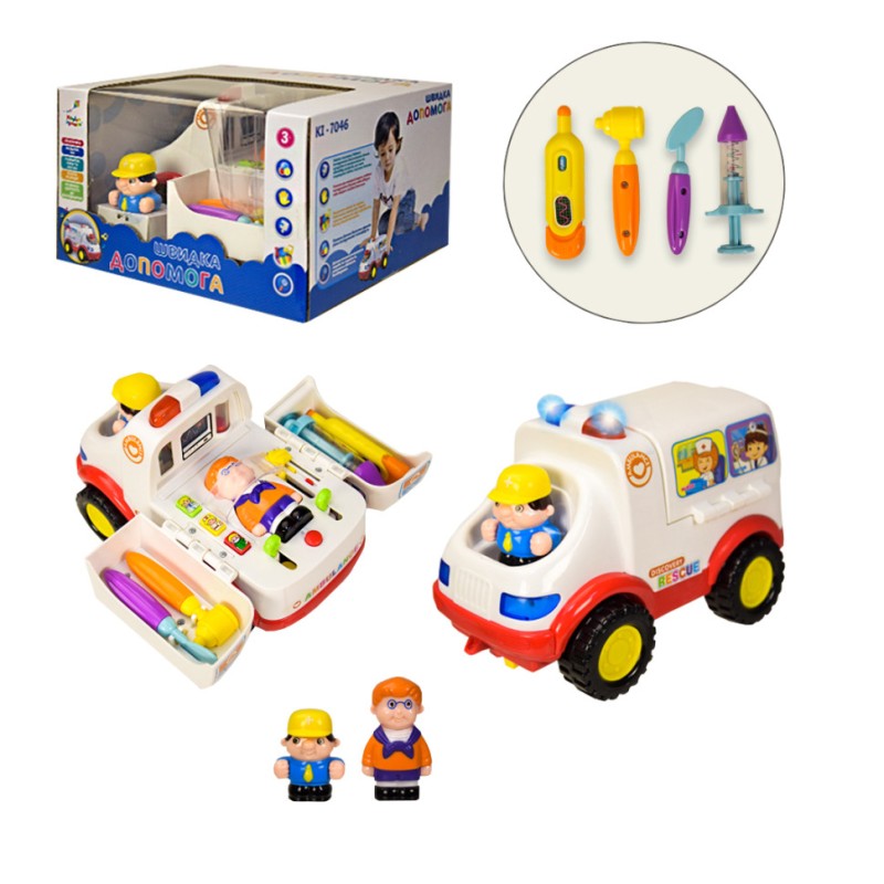 Іграшка музична "Швидка допомога" Країна Іграшок KI-7046 із медичними інструментами
