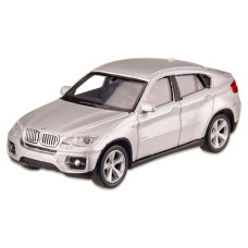 Машина металлическая BMW X6 "WELLY" 44016CW масштаб 1:43 Серебряный