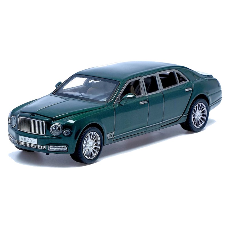 Дитяча металева машинка Bentley Mulsanne АВТОПРОМ 7694 на батарейках Зелений
