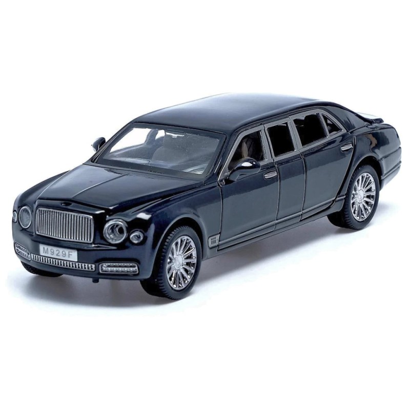 Дитяча металева машинка Bentley Mulsanne АВТОПРОМ 7694 на батарейках Чорний