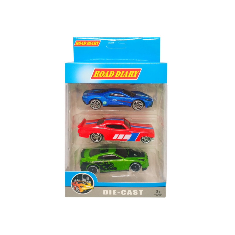 Набір машин металевих у коробці 3 шт 699-03S-1-4 699-03S-2