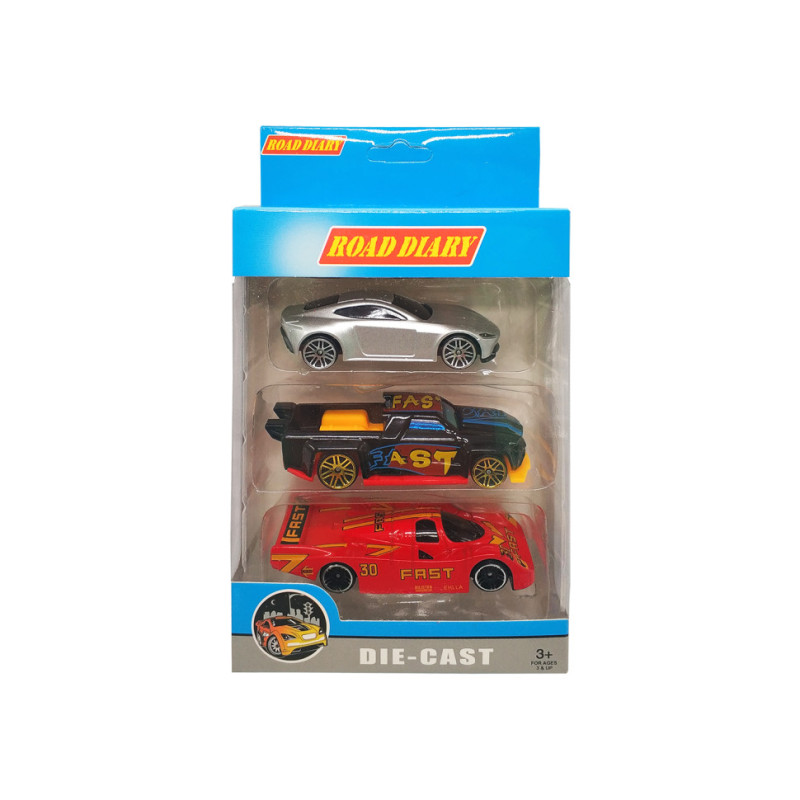 Набір машин металевих у коробці 3 шт 699-03S-1-4 699-03S-3