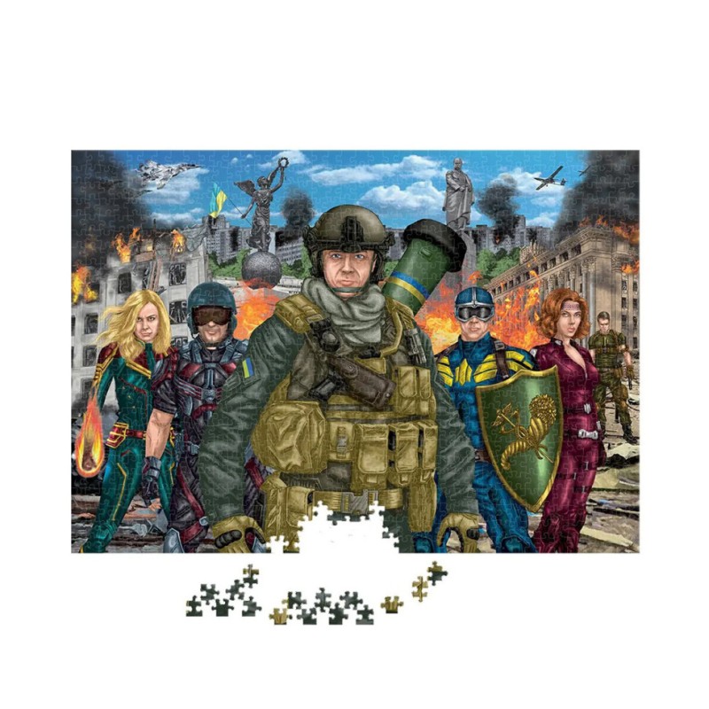 Дитячі пазли "Незламні захисники України" Енергія Плюс 84825 1000 елементів